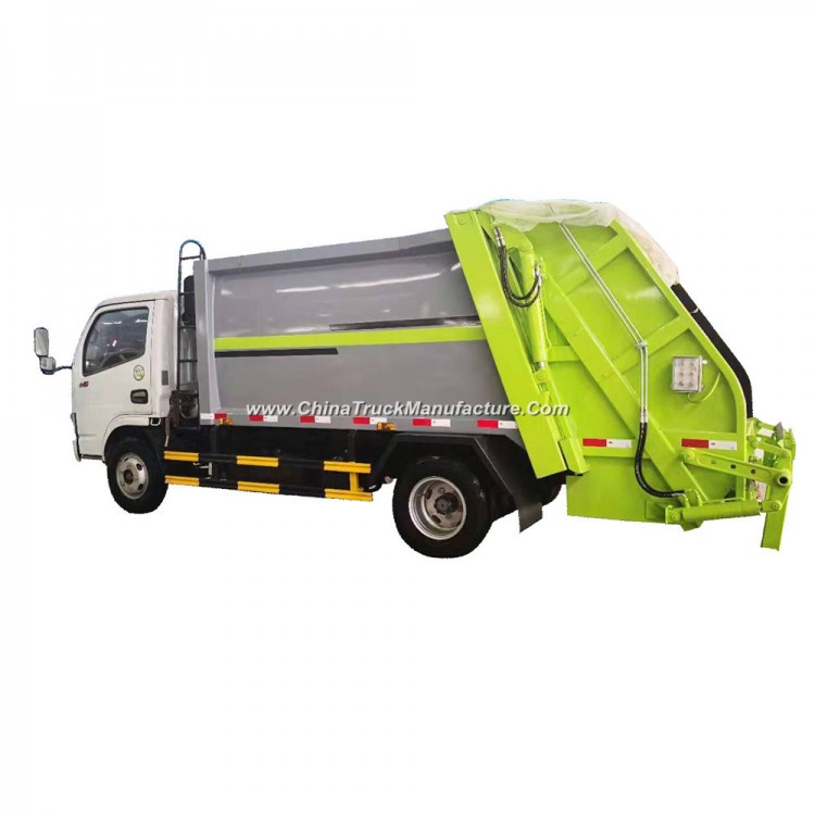 Dongfeng 6 Wheeler Garbage Compactor Trucks 5 Ton Trash Compactor