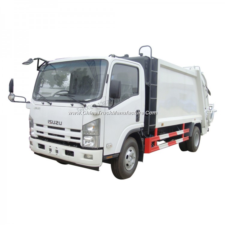 Japan Brand Isuzu 700p 600p 5m3 6m3 Small Garbage Compactor Truck Price Garbage Truck Dimensions
