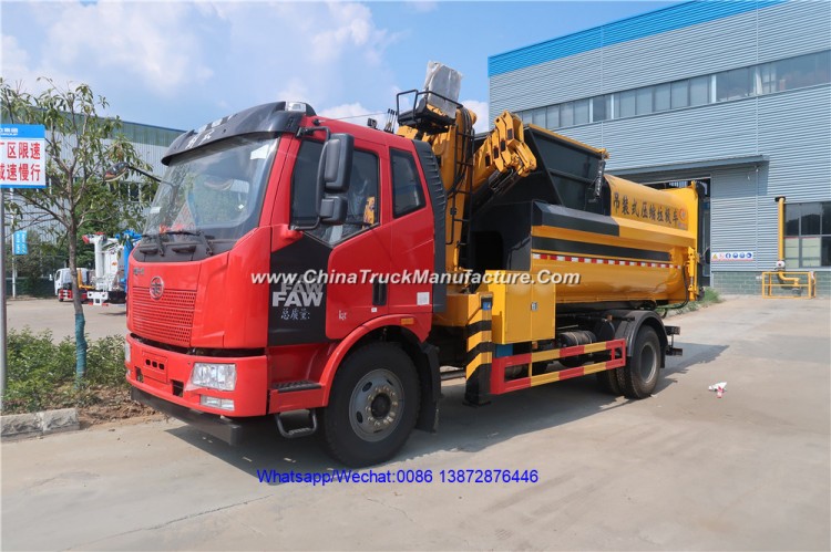 FAW 4X2 Garbage Truck with Crane