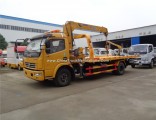 Dongfeng Duolika 4 Tons/ 5 Tons Tow Truck Flatbed Mounted Telescopic Boom