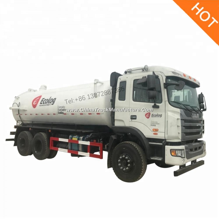 JAC 6X4 6X2 Euro5 16m3 15m3 12m3 10m3 Sewage Suction Truck High Pressure Vacuum Cleaner Truck Vehicl