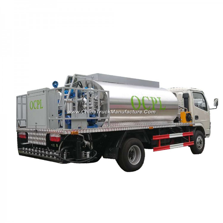 Dongfeng 3t - 4t Road Construction Machinery Smart Computer Control Bitumen Sprayer Trucks