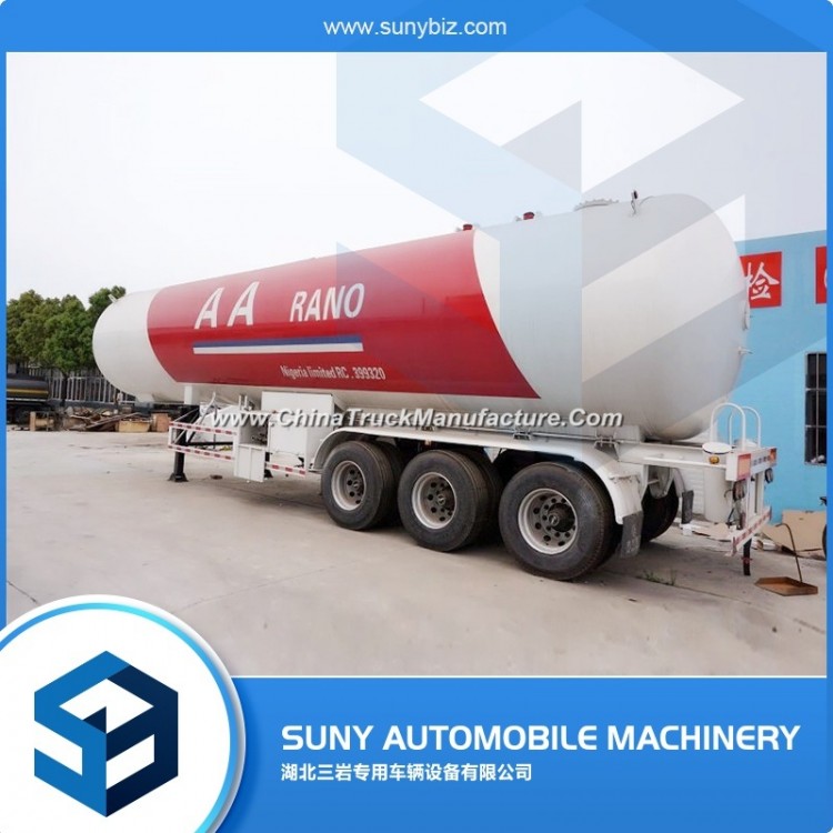 China Manufacturer 56m3 3 Axles Large LPG Propane Tanker Semi Trailer for Africa