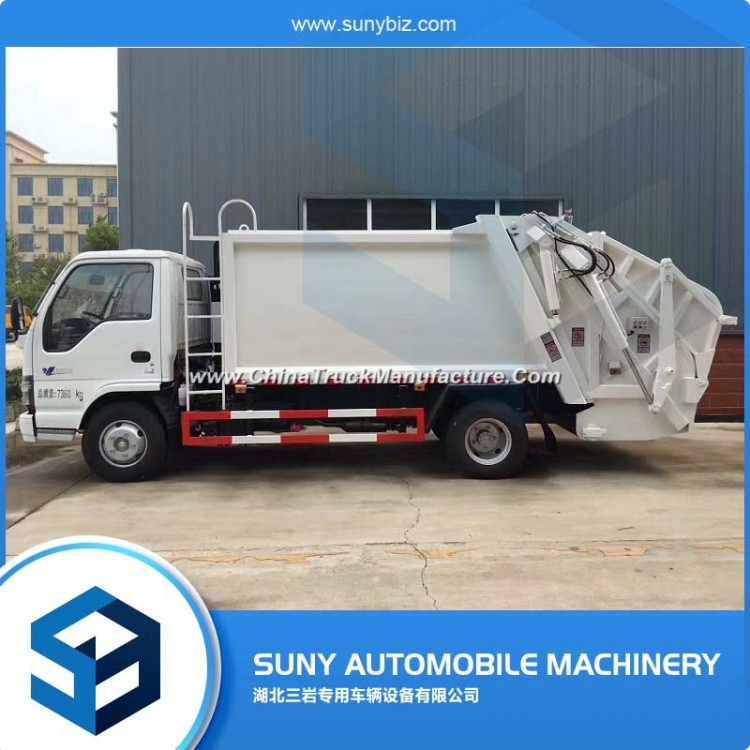 Factory Directly Sale Isuzu 600p 2axles 4-6cbm  Compressed Garbage Truck