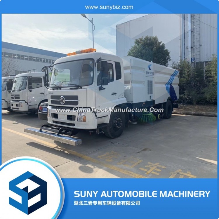 City Street and Runway and Airport Vacuum Road Sweeper Truck with 9m3 Water and 7m3 Garbage