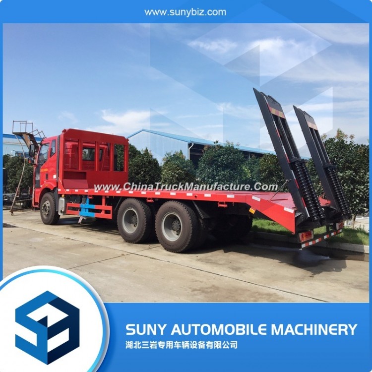 FAW Excavator Transporter 30 Tons Flat Bed Truck