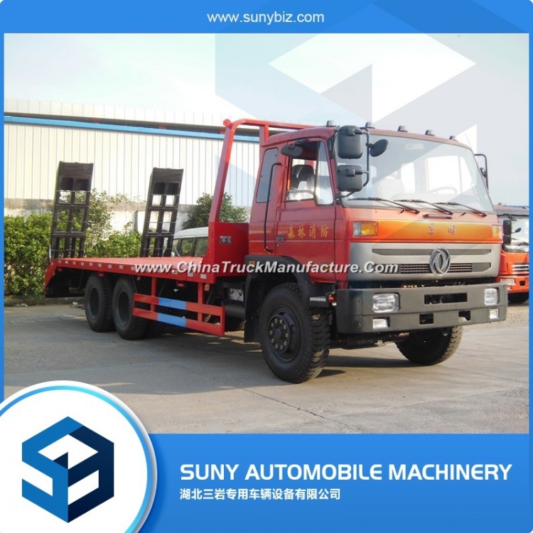 10ton Flat Bed Transport Truck for Tank Caterpillar Machinery and Cargos