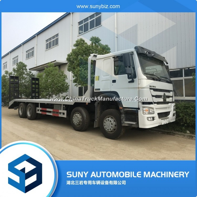 Sinotruk Flatbed Truck Hydraulic Ramp 25ton HOWO Flat Bed Truck for Sale
