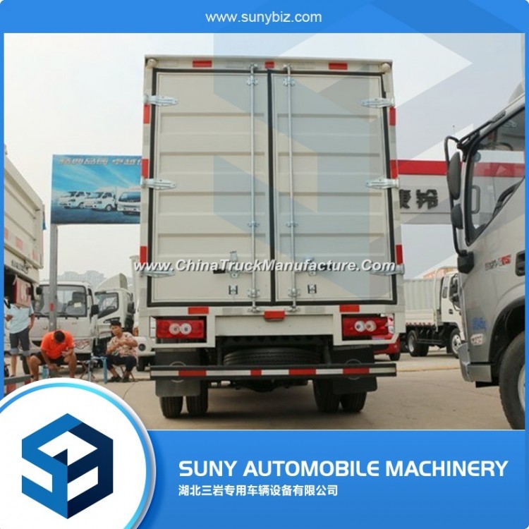 China Cube Truck Diesel Type Cargo Delivery Box Van Truck for Sale