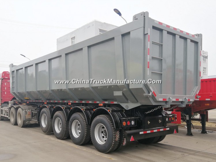 Factory Price 50cbm 4 Axles Rear Hydraulic Lift Dump Trailer