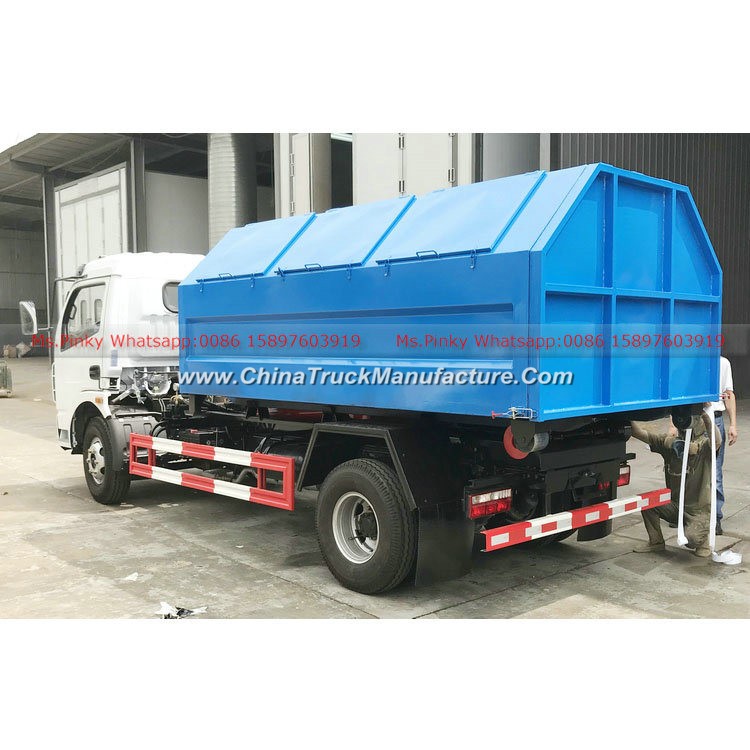 China Supplier Cheaper Pirce DFAC Hooklift Truck 5tons Skip Loader Garbage Truck for Sales