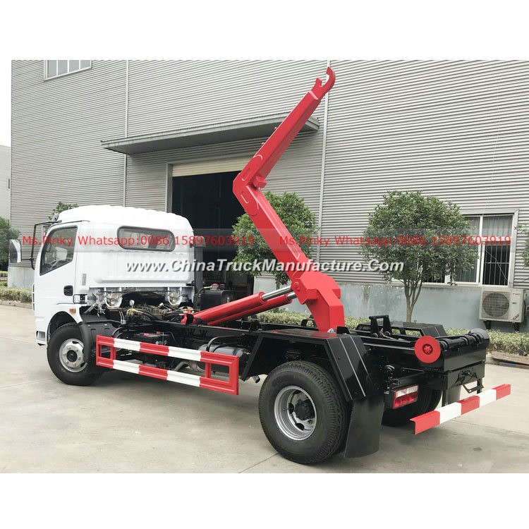 Cheaper Price Dafc Hook Arm Garbage Truck 5tons Skip Rear Loader Garbage Car for Sales