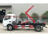 Cheaper Price DFAC Hook Lift Garbage Truck 5tons Skip Rear Loader Garbage Car with Garbage Bin for S