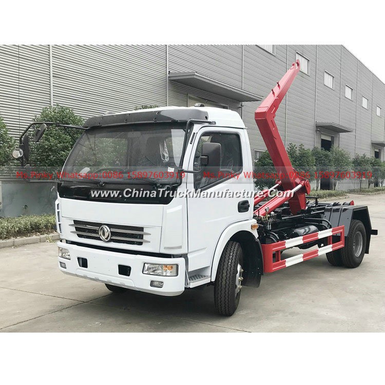 Cheaper Price Dafc Roll off Garbage Collecting Truck 5tons Skip Rear Loader Garbage Car for Sales