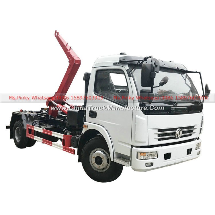 Cheaper Price Roll off Skip Garbage Truck Dafc 5tons Hook Lift Rear Loader Refuse Car with Garbage B