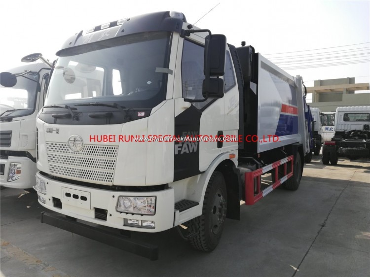 China FAW 4X2 Garbage Refuse Compactor Compressing Compressed Car Truck