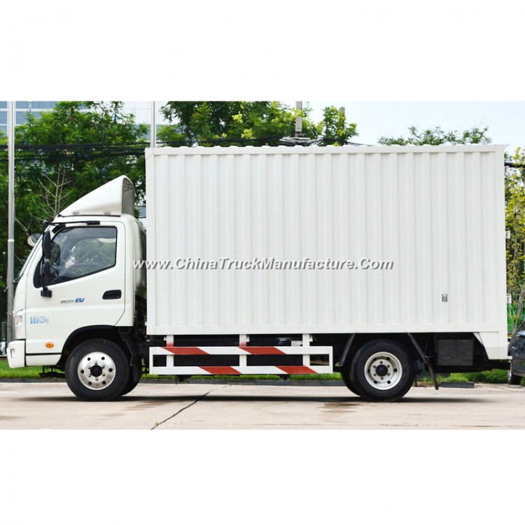 Mini 5tons Foton Van Box Truck, 103HP Gasoline Engine Foton Close Body Cargo Truck for Sales
