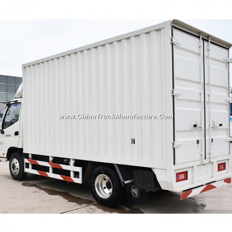 Factory Directly Sales 5tons Foton Cargo Van Lorry Truck with Close Body for Goods Transport