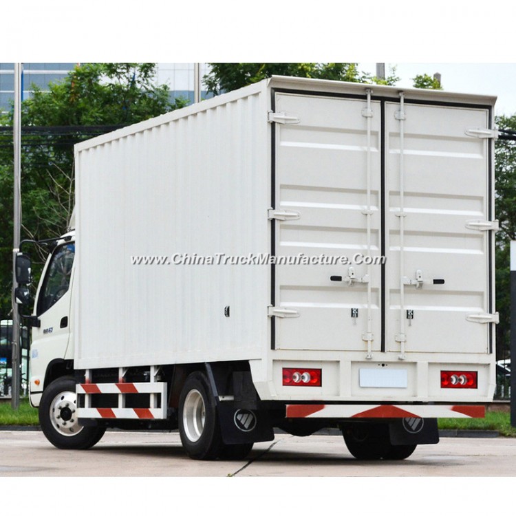 Factory Directly Sales 103HP Gasoline Engine Foton Cargo Van Lorry Truck, 5tons Foton Close Body Car
