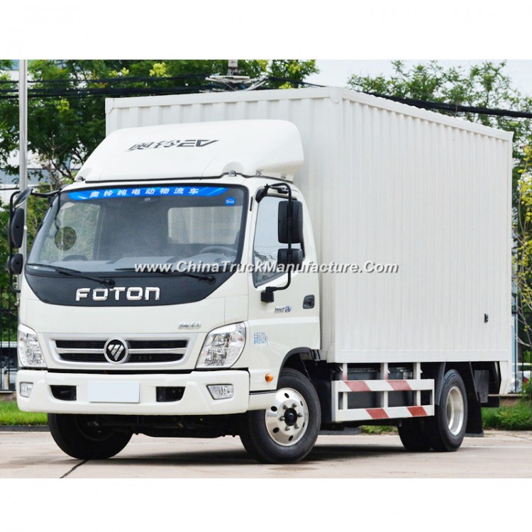 China Suppliers 103HP Gasoline Petrol Engine Small 5tons Foton Van Cargo Truck, Foton Close Body Tru