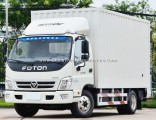 China Suppliers 103HP Gasoline Petrol Engine Small 5tons Foton Van Cargo Truck, Foton Close Body Tru