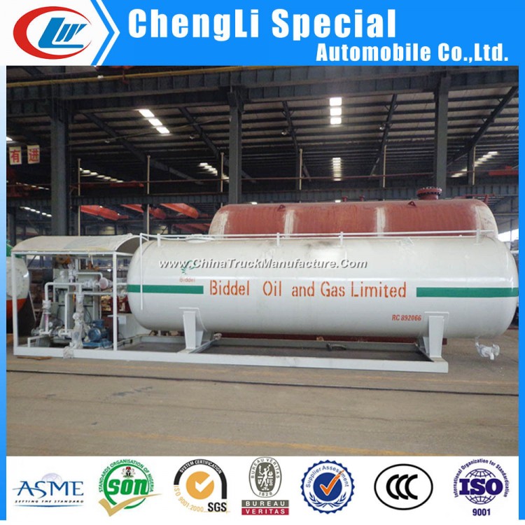 10tons LPG Skid Tank Mounted Filling Station 20cbm with Double Nozzle Dispenser