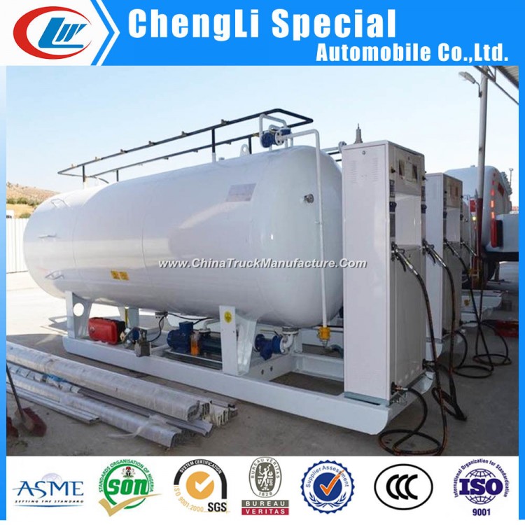 5mt LPG Gas Cylinder Filling Skid Station 10000liters with Double Nozzle Dispenser