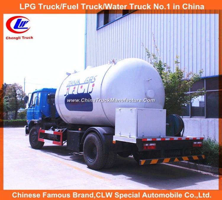 6 Wheeler 15000L LPG Tanker Truck 10m3 LPG Gas Filling Tanker Truck