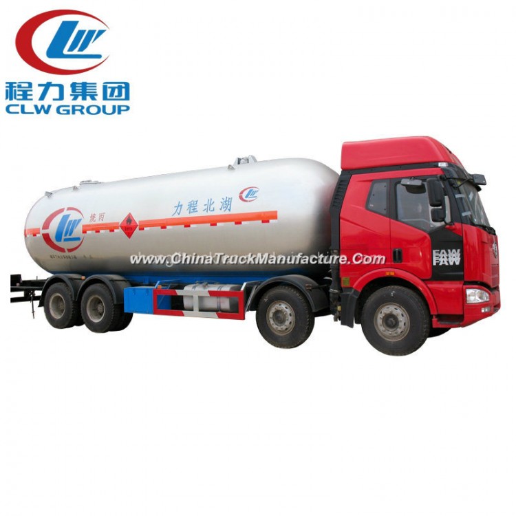 Heavy Duty 8*4 FAW 35500liters LPG Transport Tanker Truck