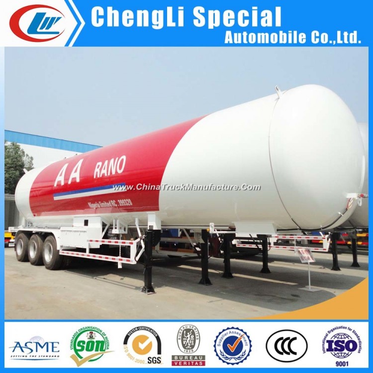 Tri-Axles 56000liters Liquified Petroleum Propane Gas LPG Tanker Semi Trailer 25tons