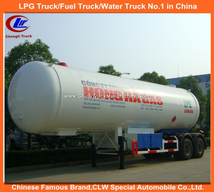 Heavy Duty 2 Axles  Standard LPG Gas Tanker Semi Trailers 40.5cbm for Sale
