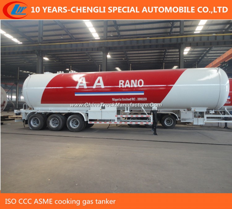 30ton 60cbm Cooking Gas LPG Tanker Semi Trailer for Sale