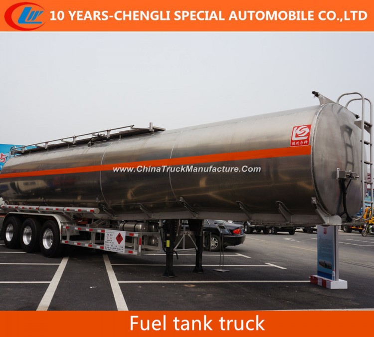 3 Axles Stainless Steel Fuel Tank Semi Trailer Alloy Fuel Tank Semi Trailer