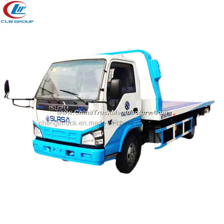 Isuzu 4X2 2tons Towing Truck, 3tons Flatbed Tow Truck for Sale