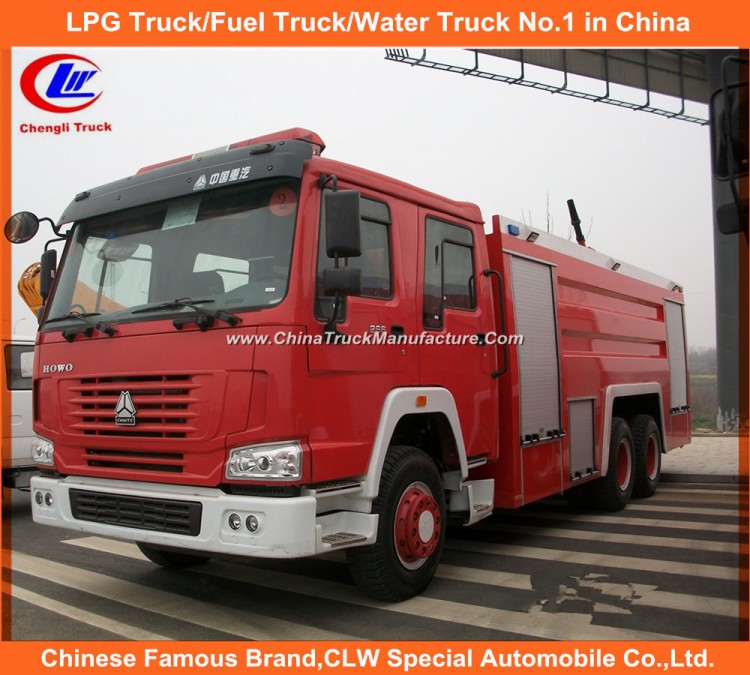 12, 000 Liters HOWO Water Foam Tanker Rescue Fire Fighting Trucks for Sale