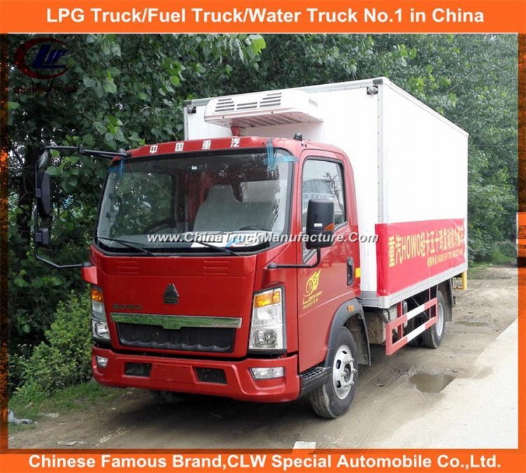 5tons Sinotruk Refrigerated Van Truck in Meat Delivery Chiller Truck