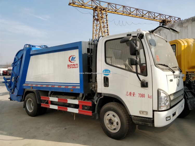 Heavy 6 Wheels Dongfeng Tianjin 6tons Compressed Garbage Truck 8m3 Compactor Garbage Truck