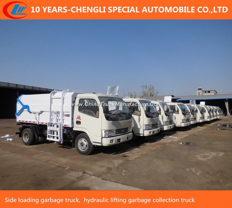 Hydraulic Lifting Side Loading Garbage Collection Truck