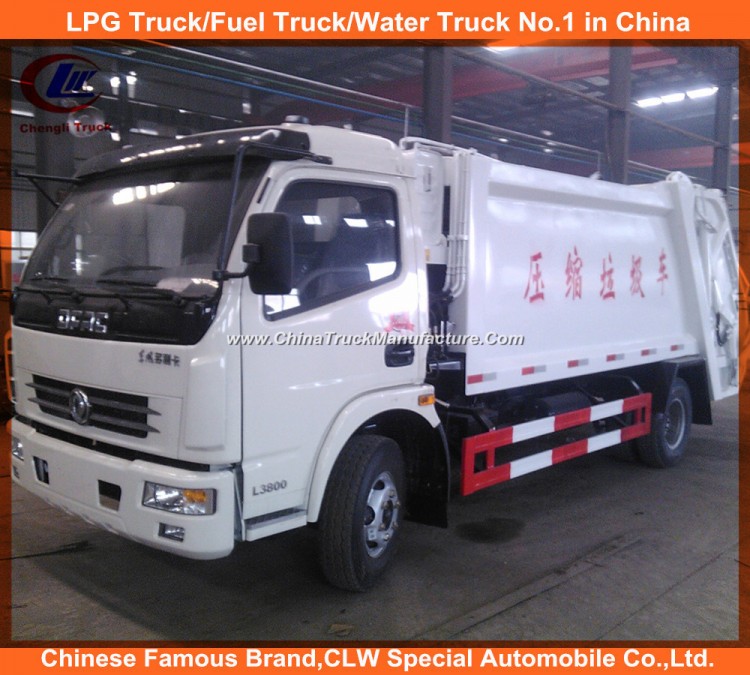 4*2 Dongfeng Compressed Garbage Truck 7tons for Sale