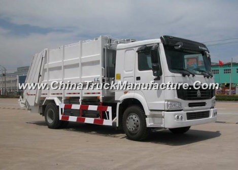 Hot Sale HOWO Compressed Rubbish Garbage Truck with 15m3 Tank Size