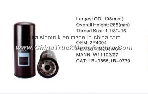 Original Quality Oil Filter for Caterillar 2p4004