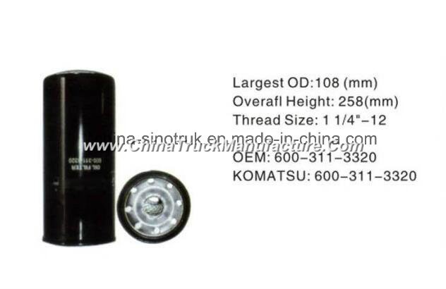 Hot Sale Fuel Oil Air Water Filters of Komatsu 600-311-3320