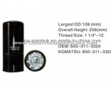 Hot Sale Fuel Oil Air Water Filters of Komatsu 600-311-3320