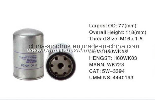 Professional Supply High Quality Original Water Filter Air Filters Oil Filters Fuel Filter for Hengs