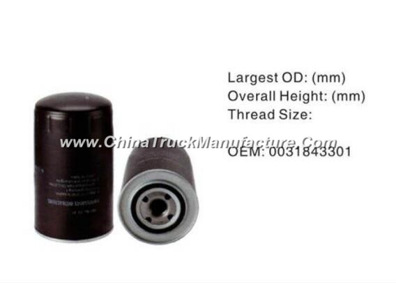 Original Quality Oil Filter of Benz 0031843301