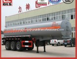3-Axle 43000L Aluminum Tank Semi Trailer for Chemical Liquid