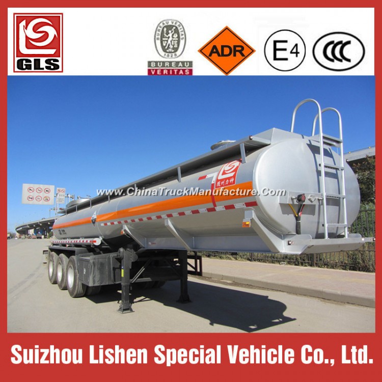25000L Mobile Sulfuric Acid (98%) Tank, Sulphuric Acid Tanker Trailer for Liquid Acid Chemicals