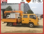 Dongfeng Double Cabin 3.5t 3.5ton Truck with Crane Telescopic Crane Truck