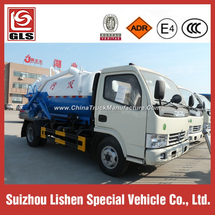 LHD/Rhd 4500L 5000L Capacity Sewage Vacuum Suction Truck
