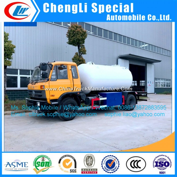LPG Bobtail Road Tanker with Mobile Dispenser LPG Gas 15000litres Bobtail Tank Truck for Cooking Gas